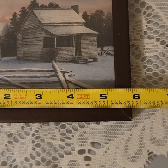Vintage Winter Cabin Print - Picture 7 of 13